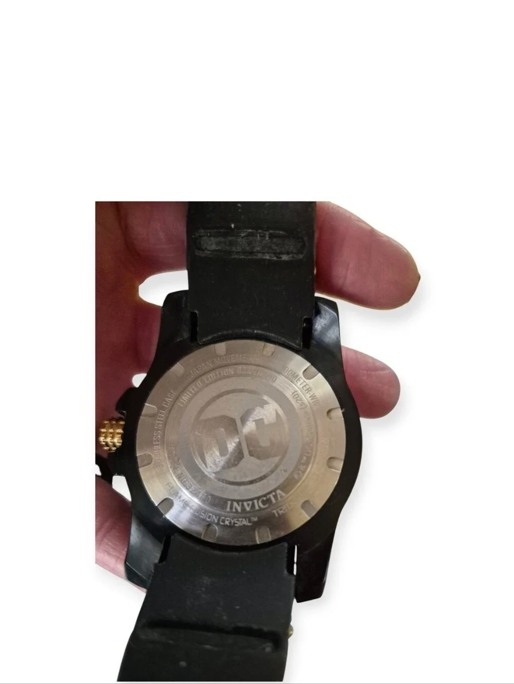 Invicta DC Comics Black and Gold Batman Emblem Sport Watch Limited Edition